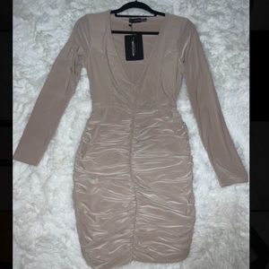 Pretty little thing nude dress NEW